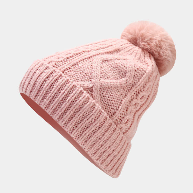 Conjunto de 3 piezas de gorro, bufanda y manoplas sin dedos de punto con cable para mujer