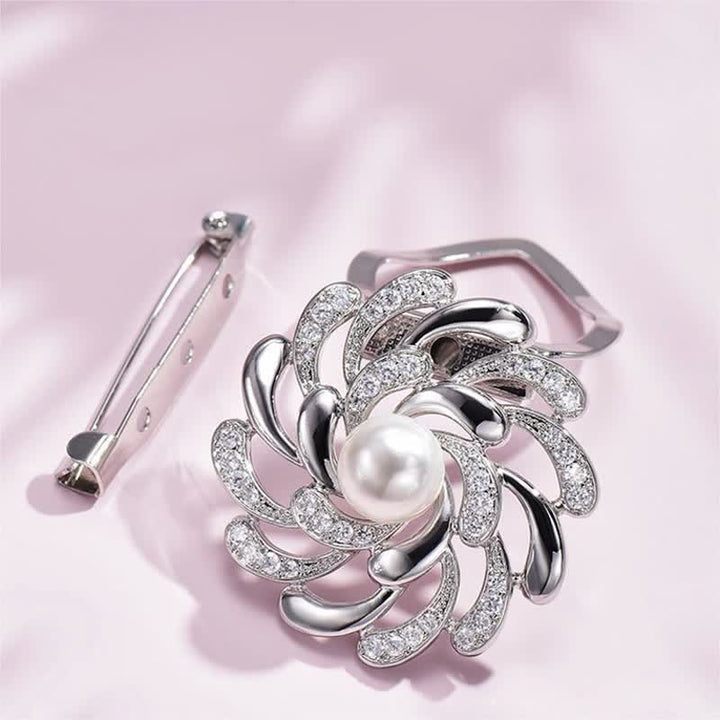 Broche con hebilla y flores de crisantemo para mujer