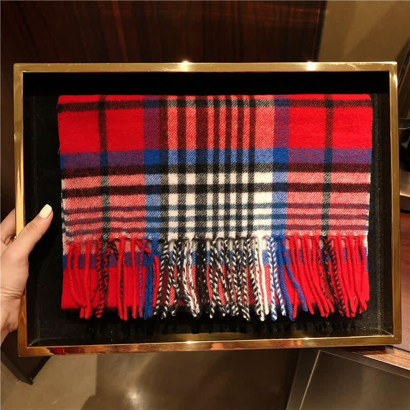 Bufanda unisex de cuadros grandes y cálidos de Lamb Edinburgh - #6 - image 12