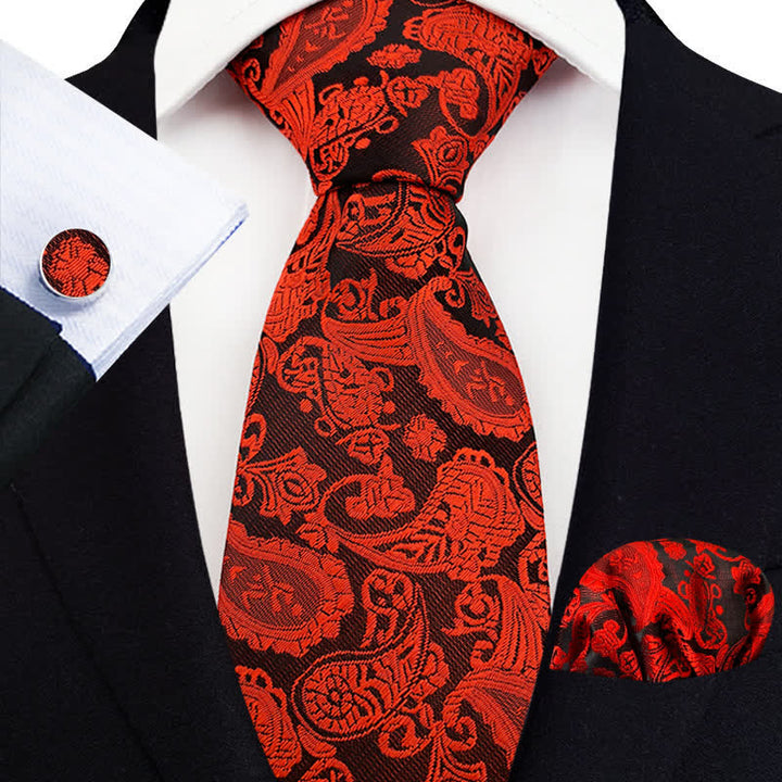 Conjunto de 3 corbatas de cachemira exóticas para hombre
