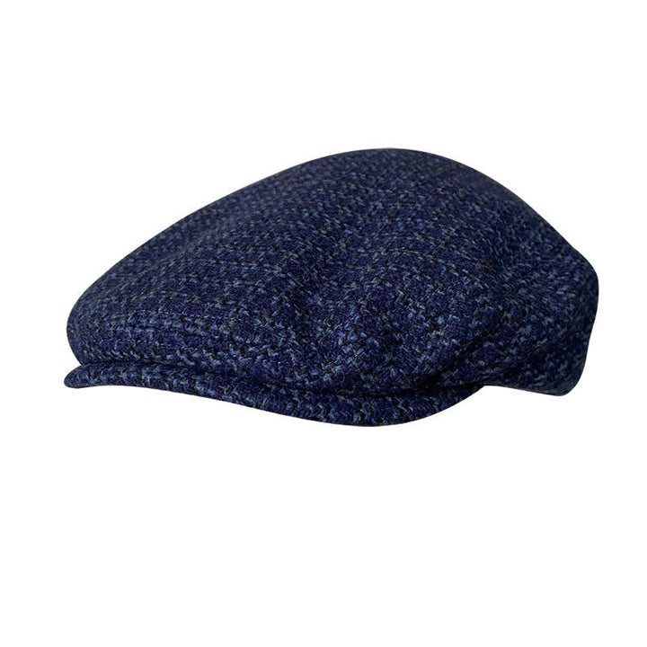Boina de cuadros azul marino para otoño e invierno