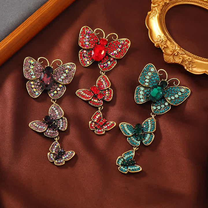 Broche de mariposas triples y divertido para mujer