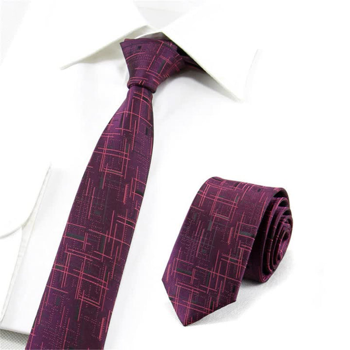 Corbata fina de líneas deslumbrantes y modernas para hombre