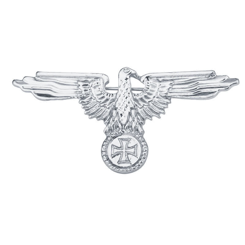 Broche con cruz militar de águila para hombre