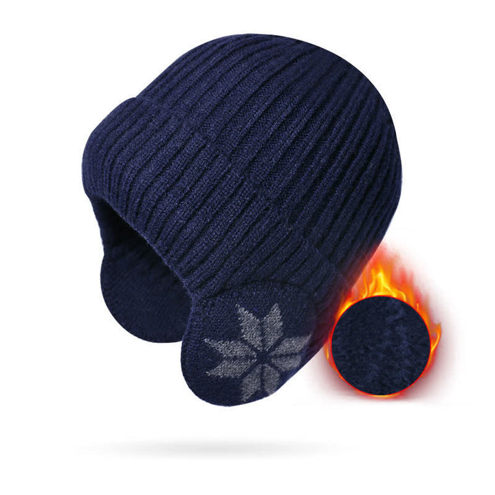 Gorro de punto grueso y cálido para invierno unisex