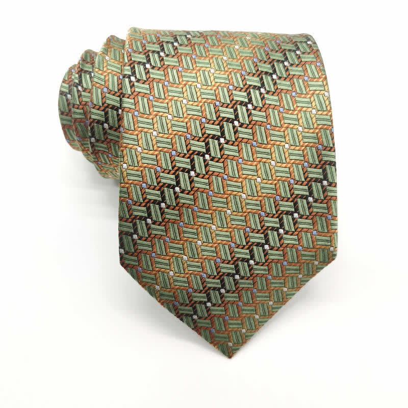 Corbata de seda pura con patrón de tejido degradado para hombre
