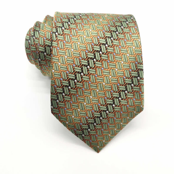 Corbata de seda pura con patrón de tejido degradado para hombre