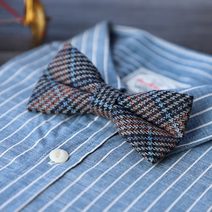 Pajarita sencilla de mezcla de lana y tweed para hombre