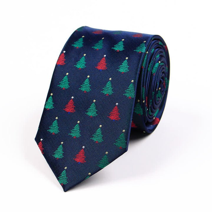 Corbata novedosa con elementos navideños de Papá Noel para hombre