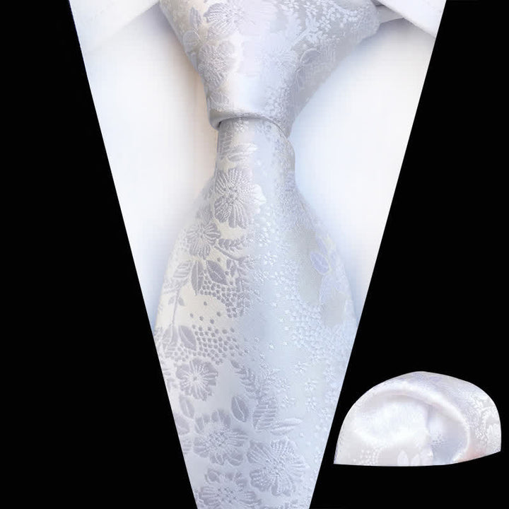 Conjunto de 2 corbatas florales con flores de ciruelo para hombre