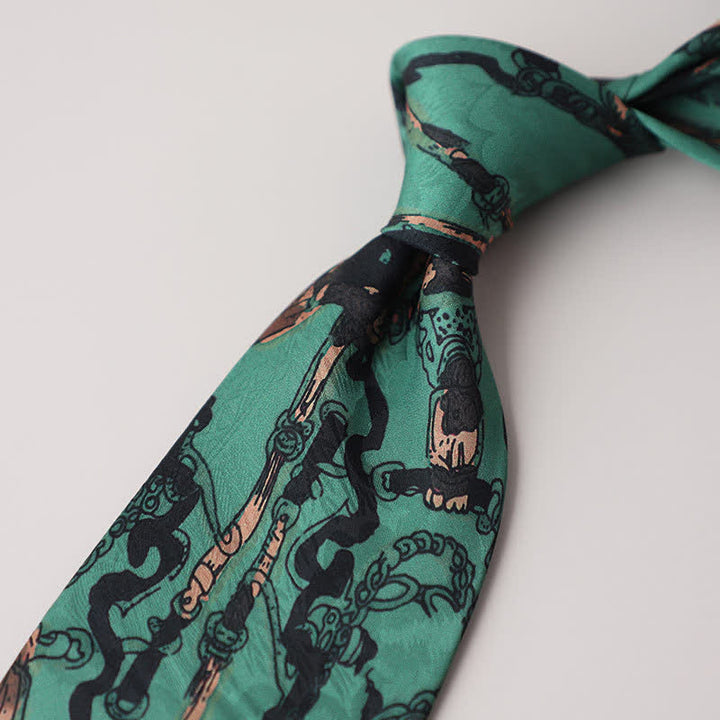 Corbata de hombre con pintura abstracta clásica