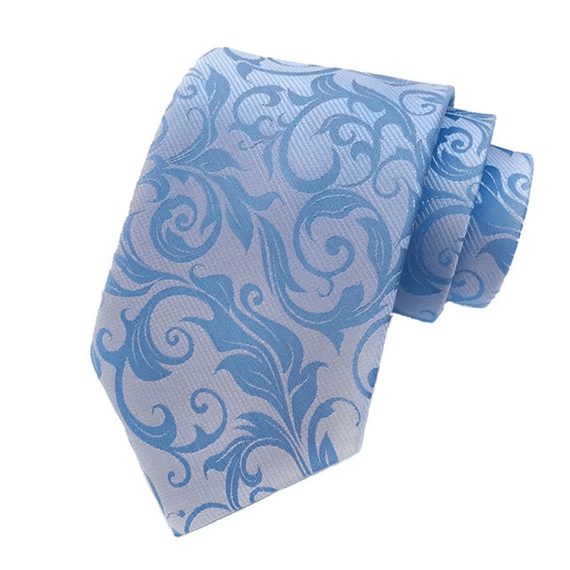 Conjunto de 2 corbatas con diseño floral en espiral para hombre