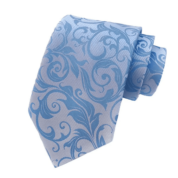 Conjunto de 2 corbatas con diseño floral en espiral para hombre