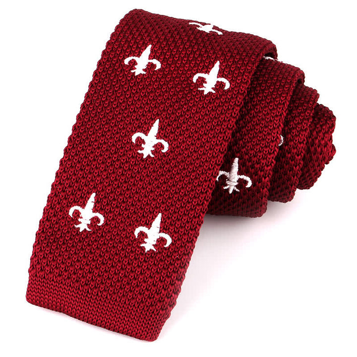 Corbata de punto ajustada con motivos repetidos para hombre
