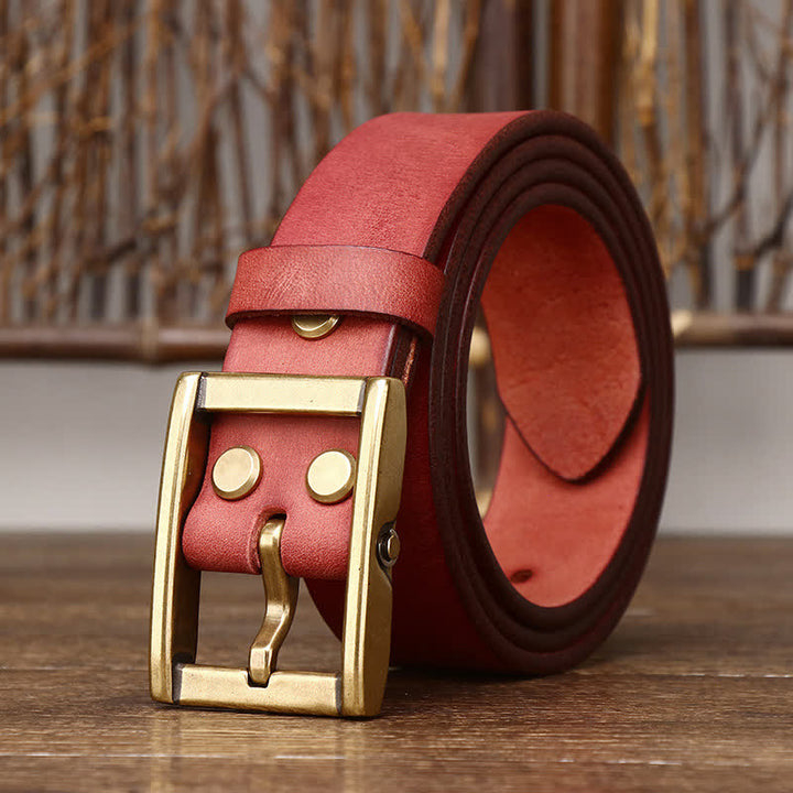 Cinturón de cuero Tough Guy con detalle de tachuelas para hombre