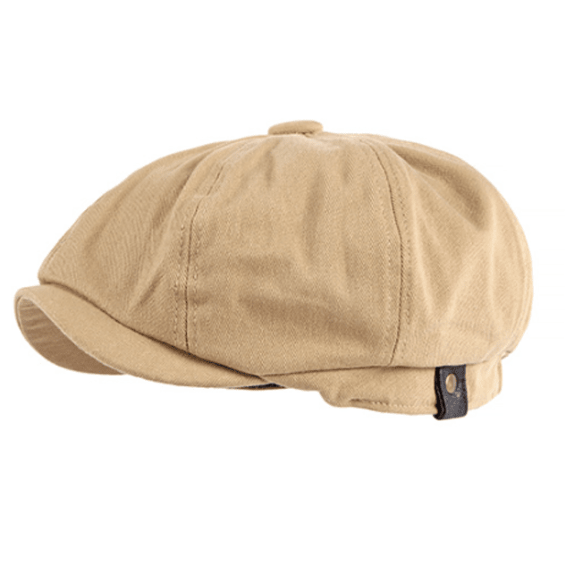 Gorra de boina octogonal de algodón británico Newsboy