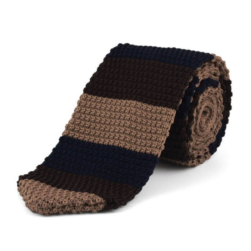 Corbata de punto de rayas horizontales para hombre