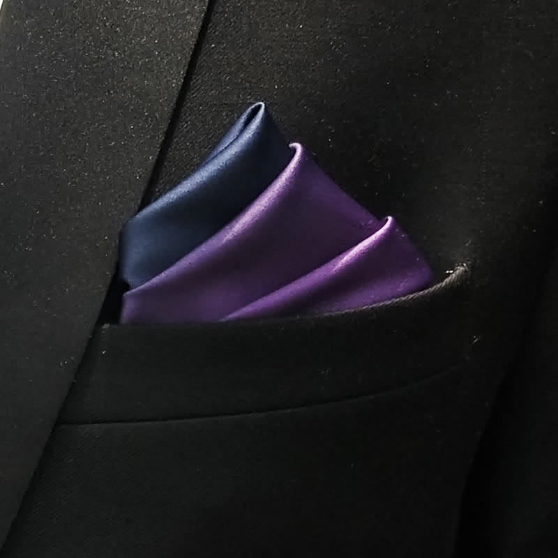 Pajarita torcida con pañuelo de bolsillo degradado para hombre