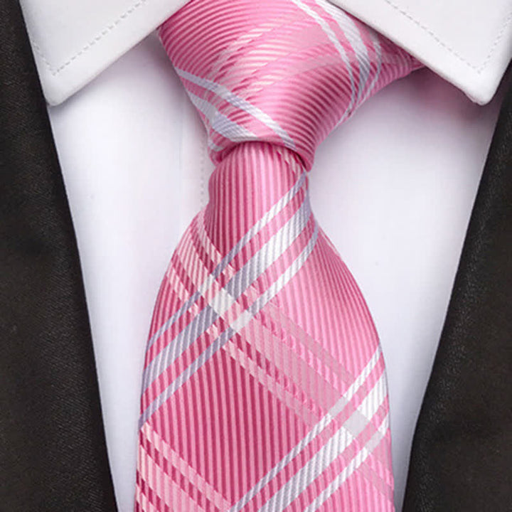 Corbata clasica escocesa a cuadros para hombre 