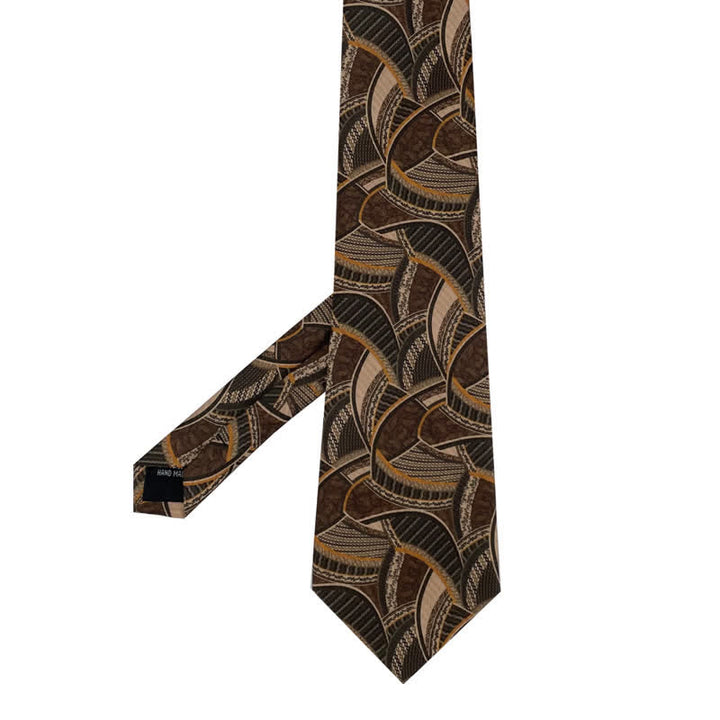 Corbata con estampado geométrico abstracto místico para hombre