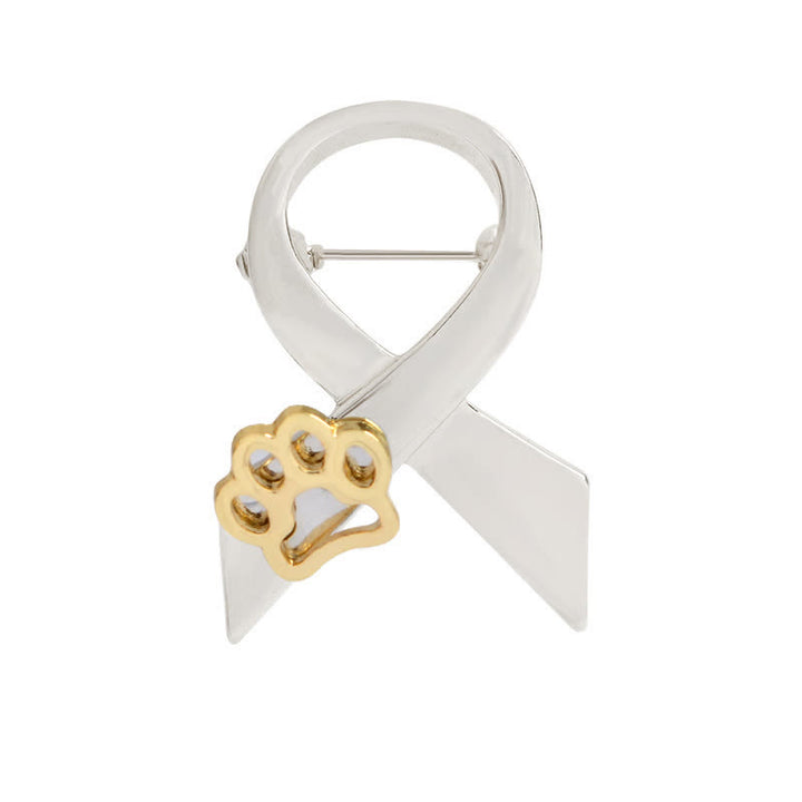 Broche de cinta con forma de pata de cachorro para mujer