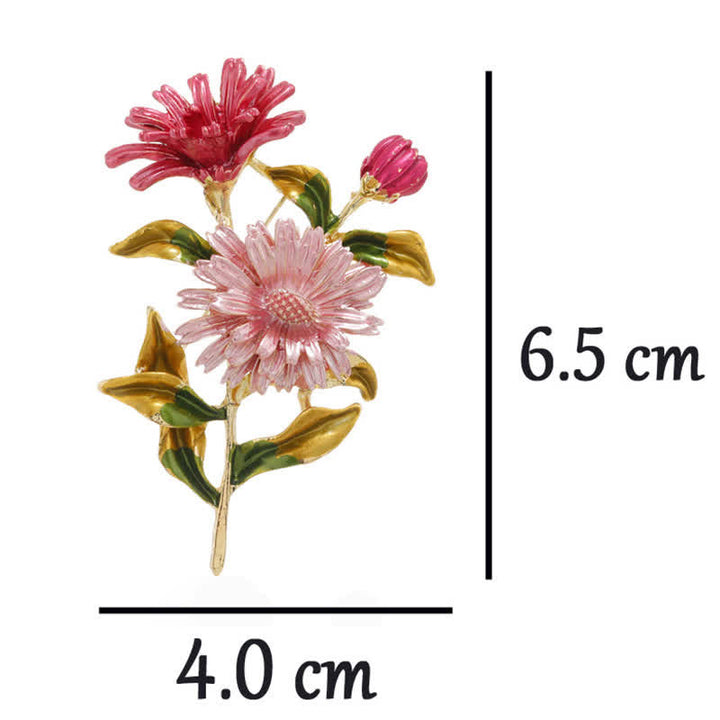 Broche creativo de margaritas florales para mujer.