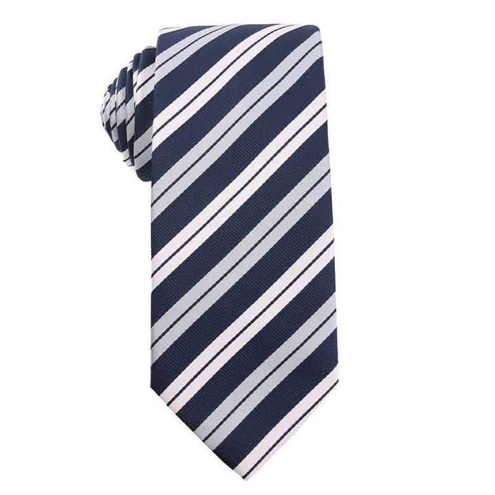 Corbata de oficina para hombre de la serie azul marino