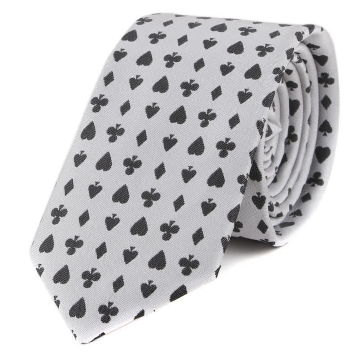 Corbata para hombre con motivos de póquer y animales.