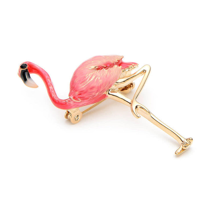 Broche de flamenco esmaltado exótico para mujer