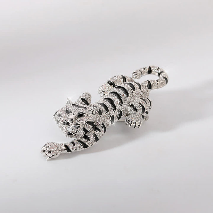 Broche de tigre trepador sensual para hombre