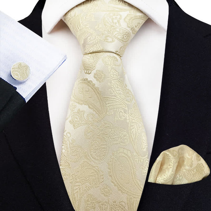 Conjunto de 3 corbatas de cachemira exóticas para hombre