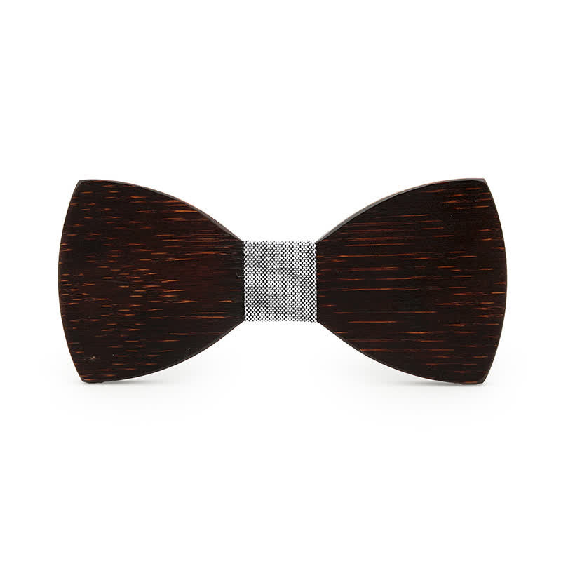 Pajarita de madera negra novedosa para hombre