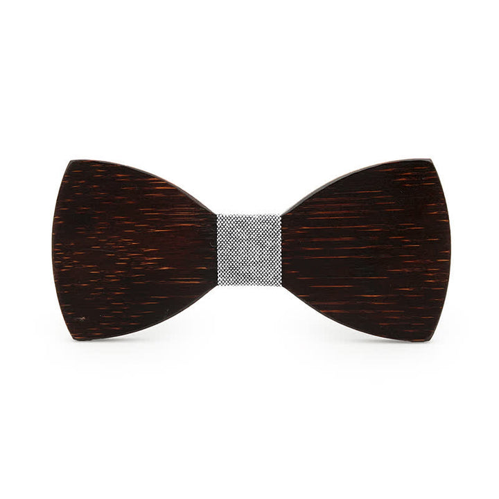 Pajarita de madera negra novedosa para hombre
