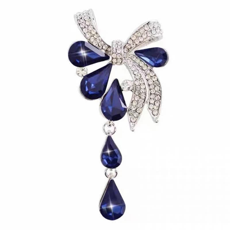 Broche con lazo en forma de lágrima para mujer