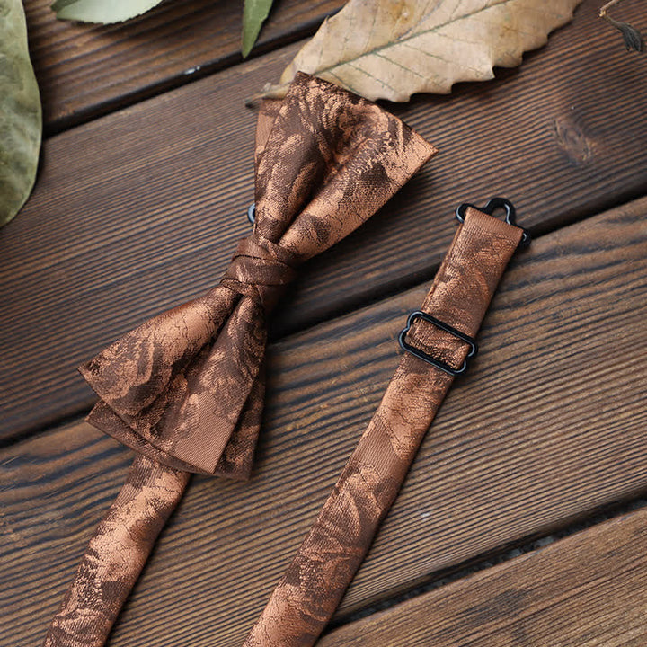 Pajarita floral con rayas británicas para hombre