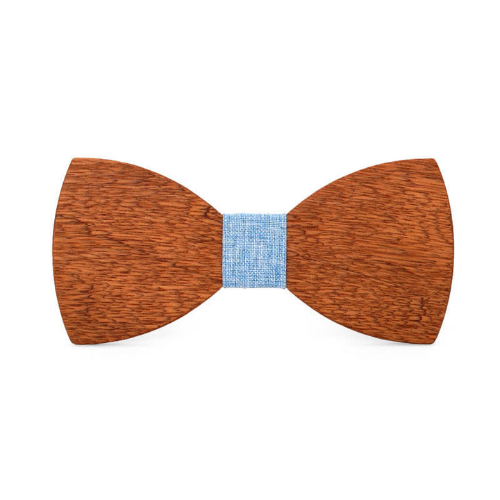 Pajarita de madera con diseño de begonia vintage para hombre