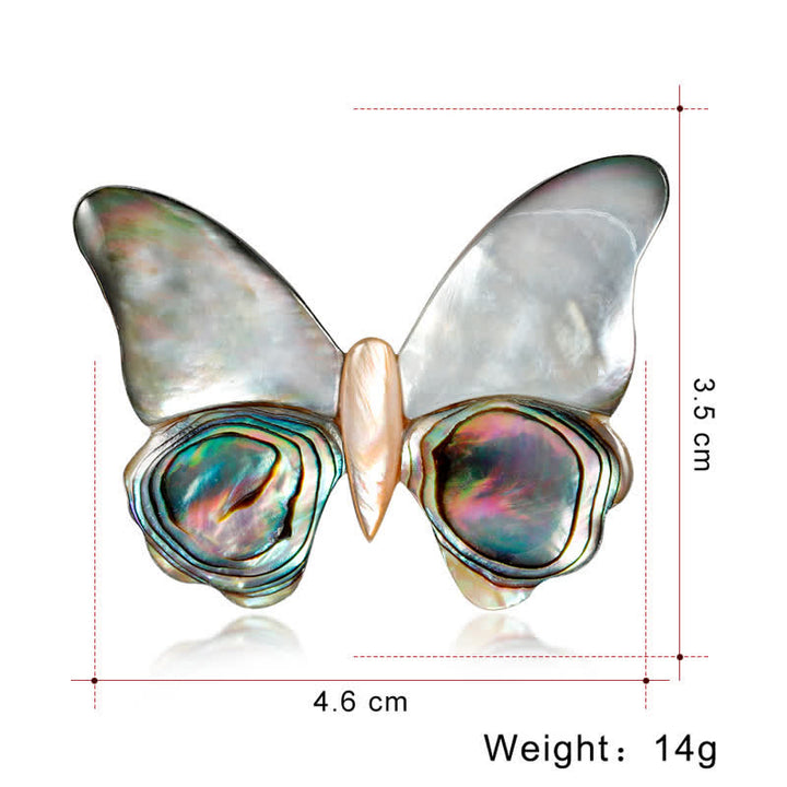 Broche de mariposa de nácar de cuento de hadas para mujer