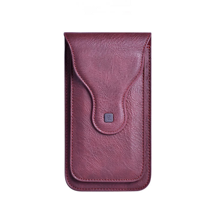 Estuche para teléfono móvil con clip magnético de doble capa y cinturón