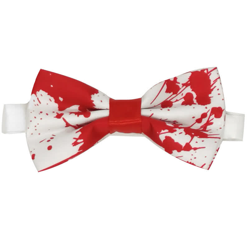 Pajarita de hombre con calavera salpicada de sangre para Halloween