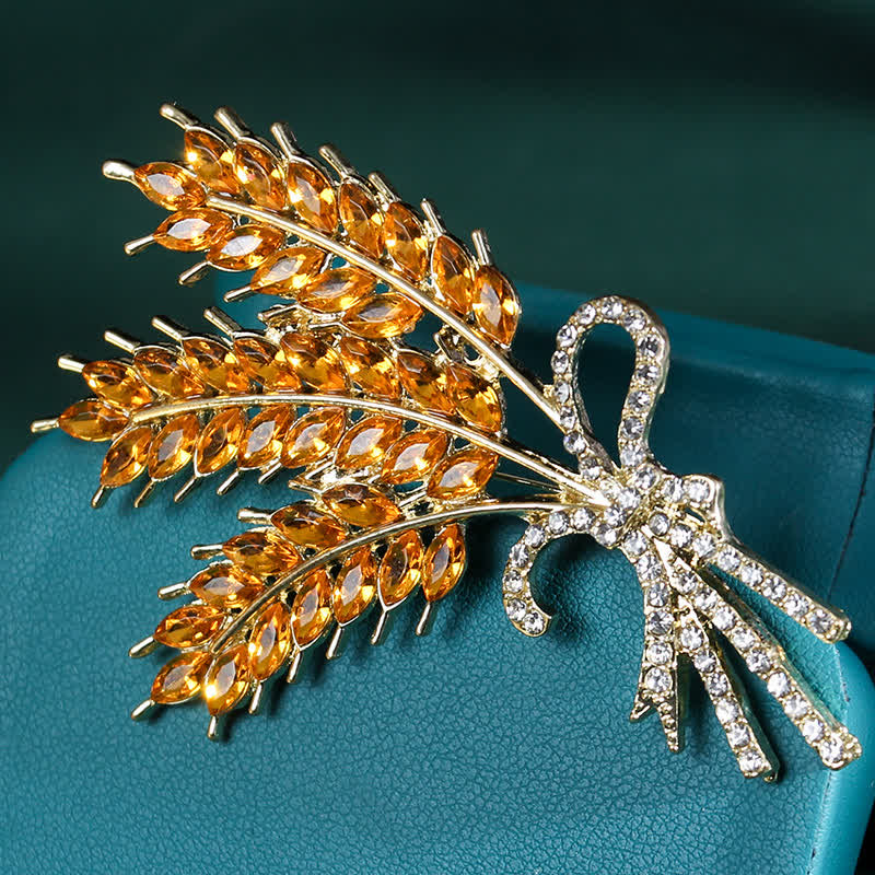 Broche de lazo de trigo brillante para mujer