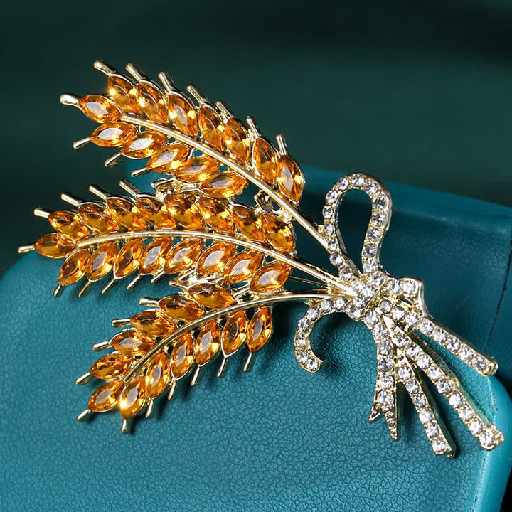 Broche de lazo de trigo brillante para mujer
