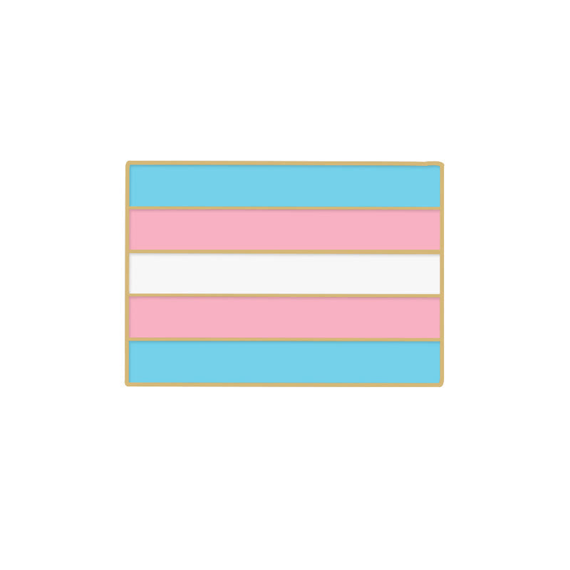 Broche con la bandera del arcoíris rosa y azul del Día del Orgullo, 6 piezas
