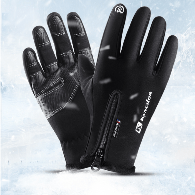 Guantes tácticos con cremallera impermeables para ciclismo al aire libre