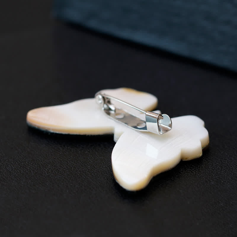 Broche de mariposa de nácar de cuento de hadas para mujer