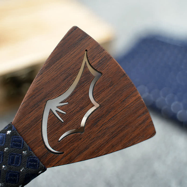 Juego de 3 pajaritas de madera con alas de demonio para hombre