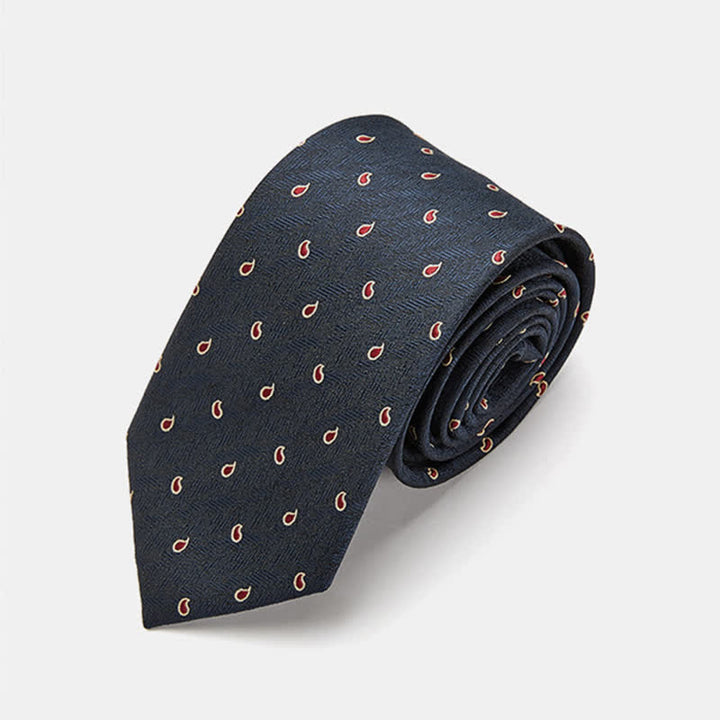 Corbata de lujo con estampado de cachemira micro para hombre