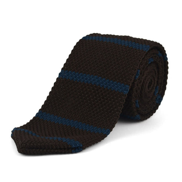 Corbata de punto de rayas horizontales para hombre