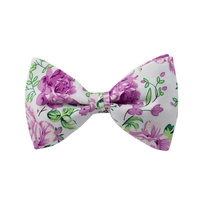 Pajarita de boda con estampado floral para hombre