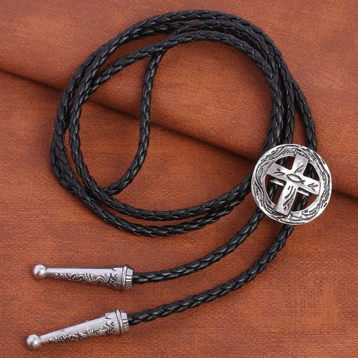 Accesorios de camisa retro Corbata de bolo con cruz circular