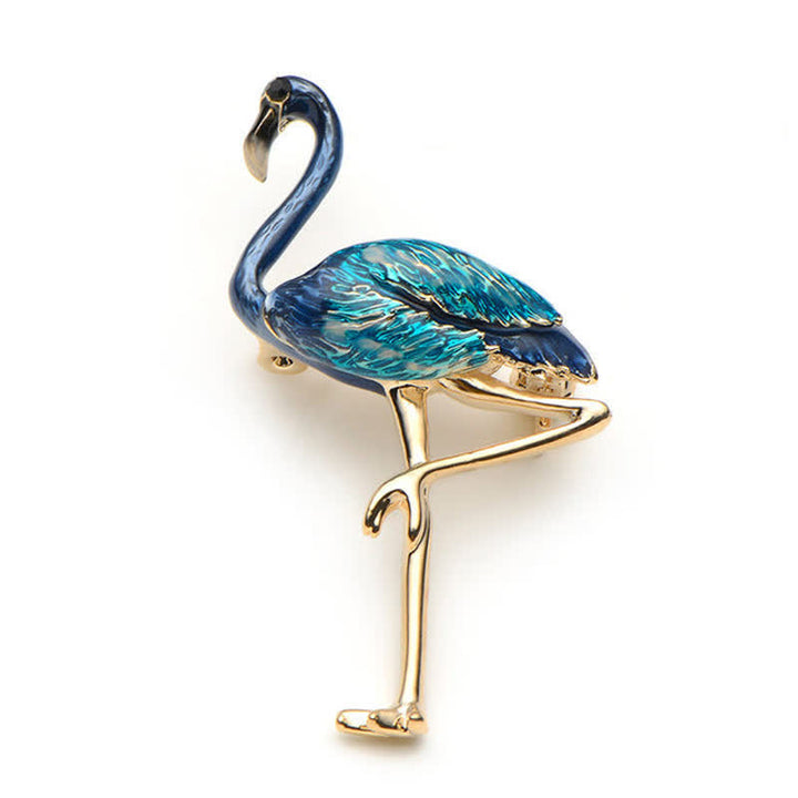 Broche de flamenco esmaltado exótico para mujer
